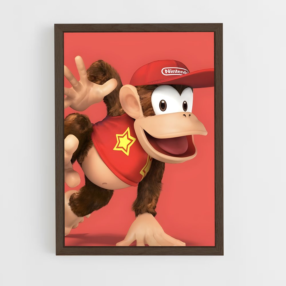 Poster Diddy kong – affiche Mario (vue 5)